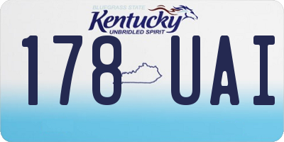 KY license plate 178UAI