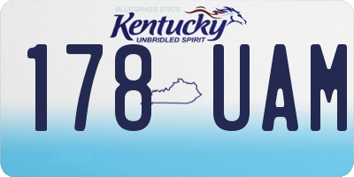 KY license plate 178UAM