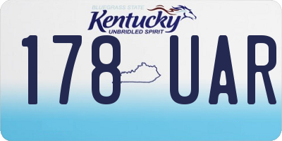 KY license plate 178UAR