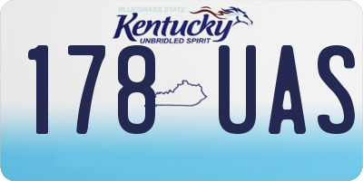 KY license plate 178UAS