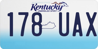 KY license plate 178UAX