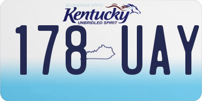 KY license plate 178UAY
