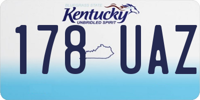 KY license plate 178UAZ