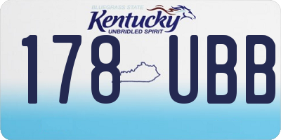 KY license plate 178UBB