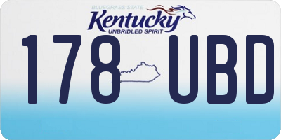 KY license plate 178UBD