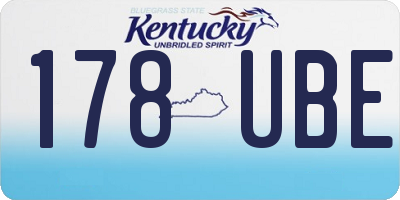 KY license plate 178UBE