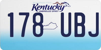 KY license plate 178UBJ