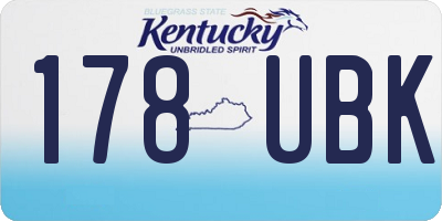 KY license plate 178UBK