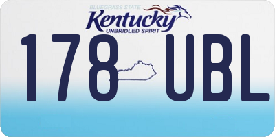 KY license plate 178UBL
