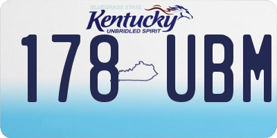 KY license plate 178UBM