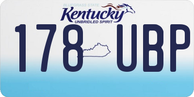 KY license plate 178UBP