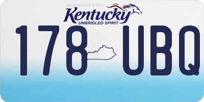 KY license plate 178UBQ