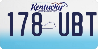 KY license plate 178UBT