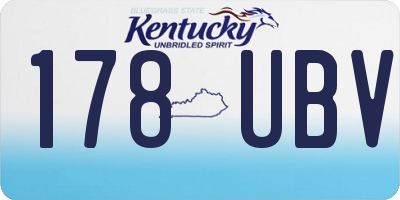 KY license plate 178UBV