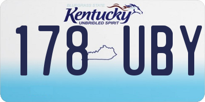 KY license plate 178UBY