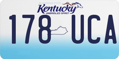 KY license plate 178UCA