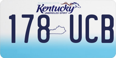 KY license plate 178UCB