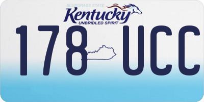 KY license plate 178UCC
