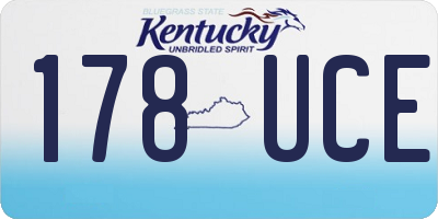 KY license plate 178UCE