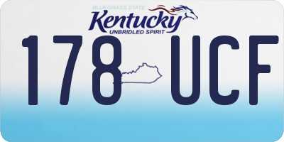 KY license plate 178UCF