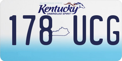 KY license plate 178UCG