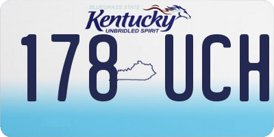 KY license plate 178UCH