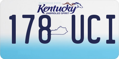 KY license plate 178UCI