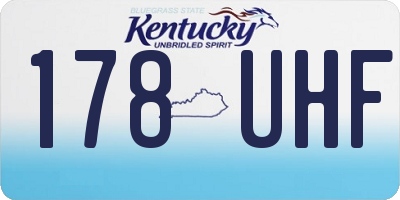 KY license plate 178UHF