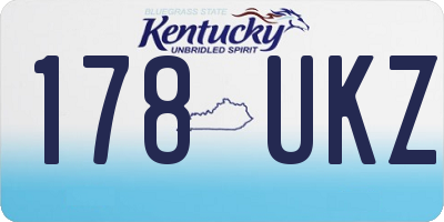 KY license plate 178UKZ