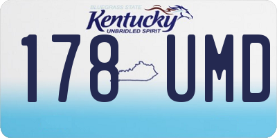 KY license plate 178UMD