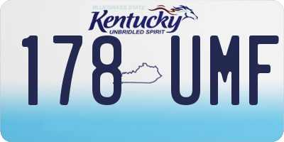 KY license plate 178UMF