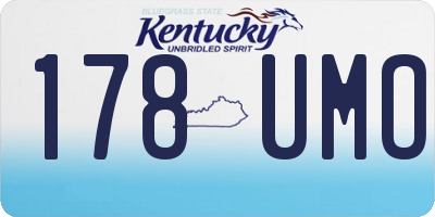 KY license plate 178UMO