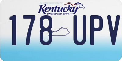KY license plate 178UPV