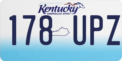 KY license plate 178UPZ
