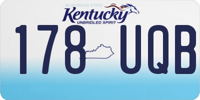 KY license plate 178UQB