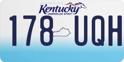 KY license plate 178UQH