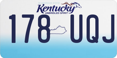 KY license plate 178UQJ