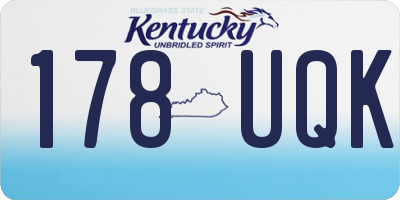 KY license plate 178UQK