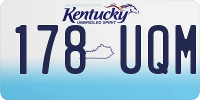 KY license plate 178UQM