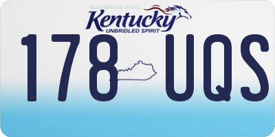 KY license plate 178UQS
