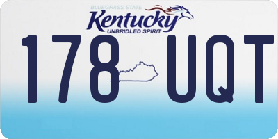 KY license plate 178UQT