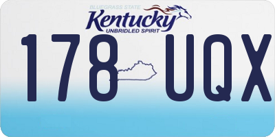 KY license plate 178UQX