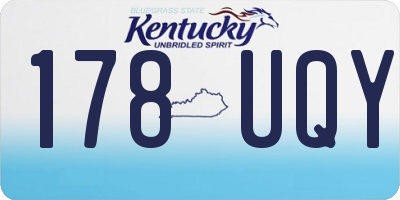 KY license plate 178UQY