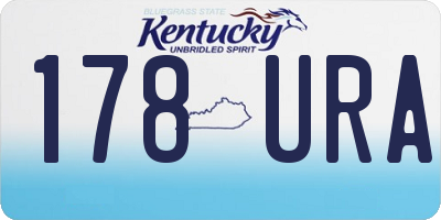 KY license plate 178URA