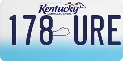 KY license plate 178URE
