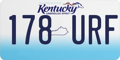 KY license plate 178URF
