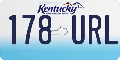 KY license plate 178URL