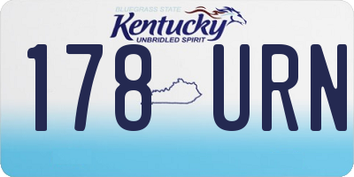 KY license plate 178URN