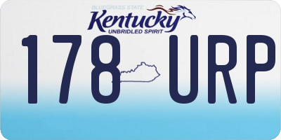 KY license plate 178URP