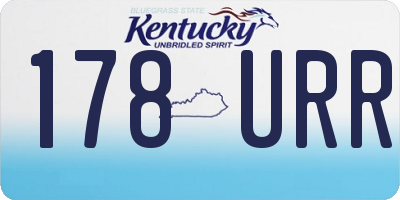 KY license plate 178URR
